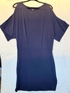 Moda International Victoria’s Secret Navy Blue Cold Shoulder Blouson Dress XL